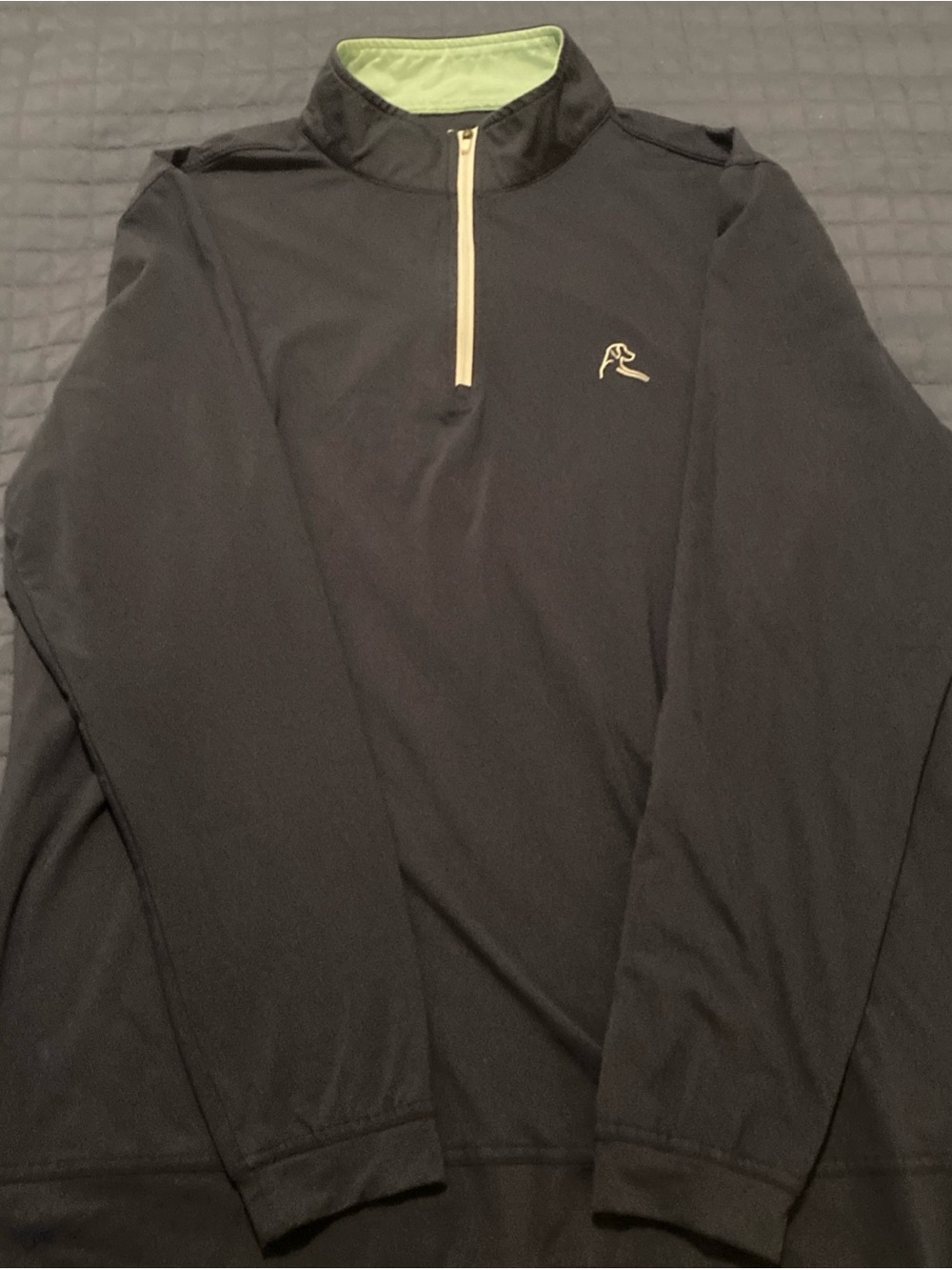 Rhoback Mens navy golf Quarter-Zip Pullover  L
